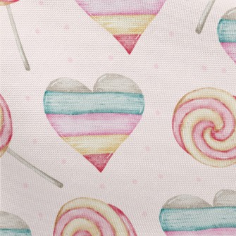 Watercolor Pink Love Heart Pongee