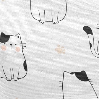 Naughty Expression Cat Pongee