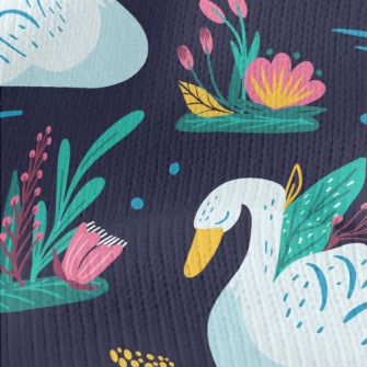 Shy Beautiful Swan Stretch Jersey