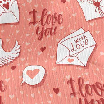 I Love You Love Letter Stretch Jersey