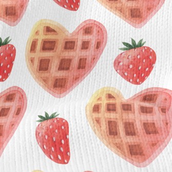 Strawberry Heart Muffins Stretch Jersey