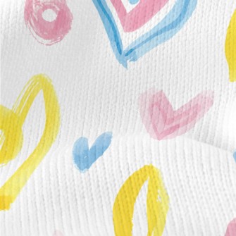 Watercolor Love Lines Stretch Jersey