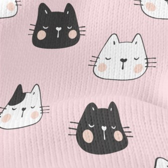Bicolor Kitten With Closed Eye Stretch Jersey