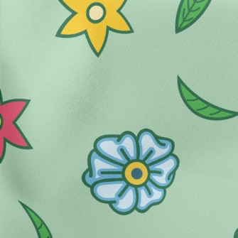 Colorful And Cute Flowers Lightweight Cotton Poplin