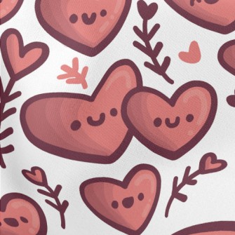 I Love You Heart Lightweight Cotton Poplin