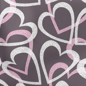Curly Lines Of Love Lightweight Cotton Poplin