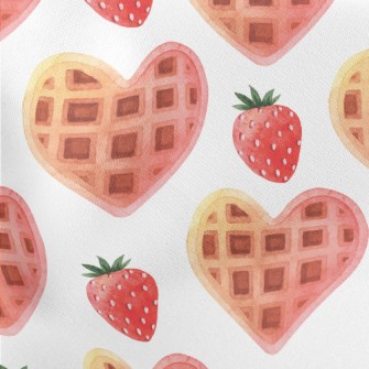 Strawberry Heart Muffins Lightweight Cotton Poplin