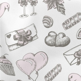 Valentine's Day Dinner Lightweight Cotton Poplin