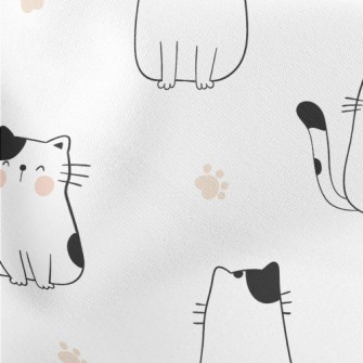 Naughty Expression Cat Lightweight Cotton Poplin