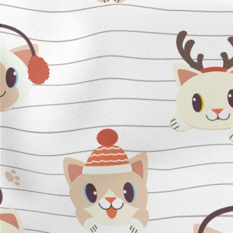 Funny Tongue Sticking Out Kitt Lightweight Cotton Poplin