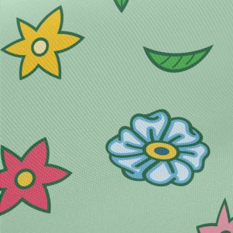 Colorful And Cute Flowers Midweight Cotton Poplin