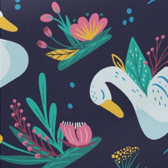 Shy Beautiful Swan Midweight Cotton Poplin