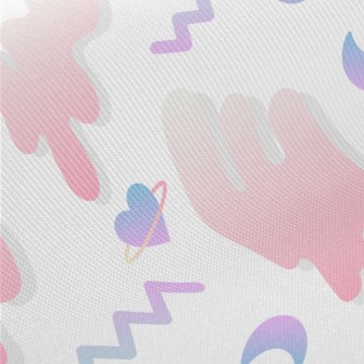 Fluorescent Gradient Love Midweight Cotton Poplin