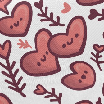 I Love You Heart Midweight Cotton Poplin