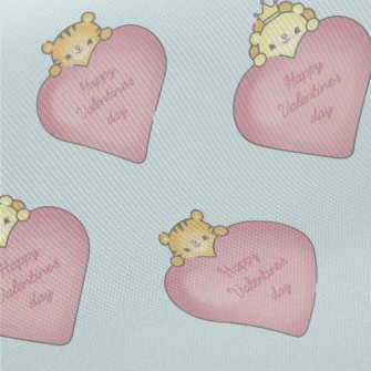 Animals Celebrate Valentine&#3 Midweight Cotton Poplin