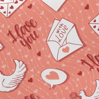 I Love You Love Letter Midweight Cotton Poplin