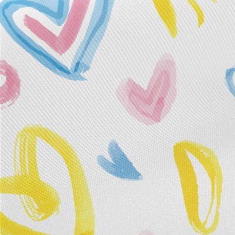 Watercolor Love Lines Midweight Cotton Poplin