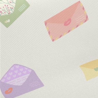 Pink And Colorful Envelopes Midweight Cotton Poplin