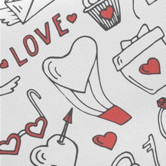 Sweet Valentine's Day Midweight Cotton Poplin