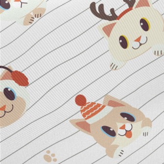 Funny Tongue Sticking Out Kitt Midweight Cotton Poplin