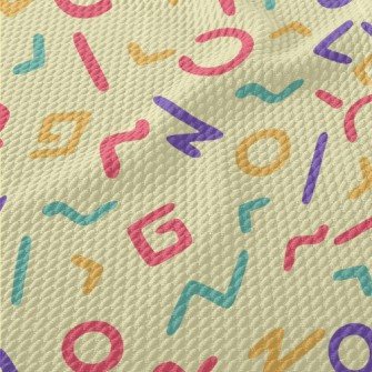 Artistic Colorful Text Birdseye Piqué