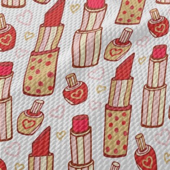 Pretty Polka Dot Lipstick Birdseye Piqué