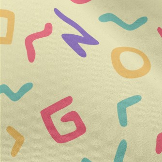 Artistic Colorful Text Chiffon