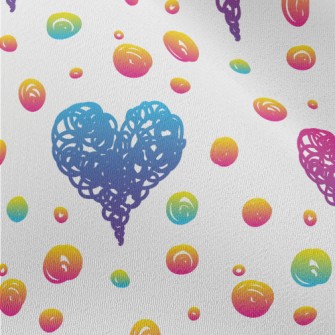 Graffiti Love Dots Chiffon