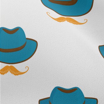 Retro Hat With Mustache Chiffon