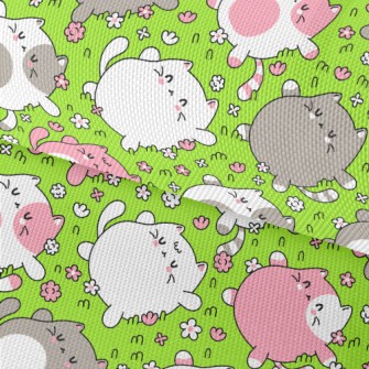 Kitten Lying On The Grass Waterproof Oxford