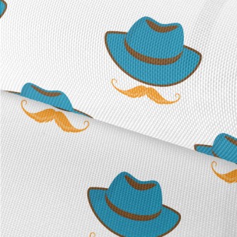 Retro Hat With Mustache Waterproof Oxford