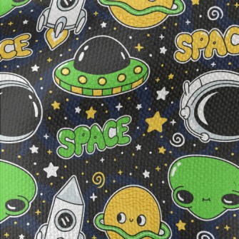 Space Rocket UFO Waterproof Canvas