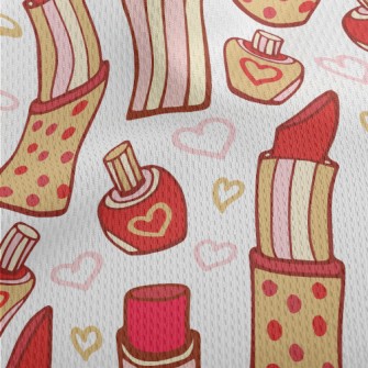 Pretty Polka Dot Lipstick Athletic Mesh Flat Back