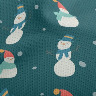 Gentleman Scarf Snowman Athletic Mesh Flat Back