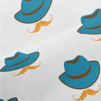 Retro Hat With Mustache Performance Linen