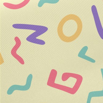 Artistic Colorful Text Twill