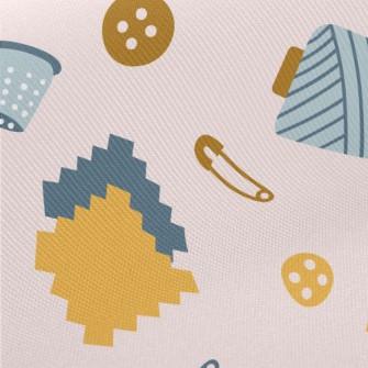 Button Needle Thread Paper Cli Twill