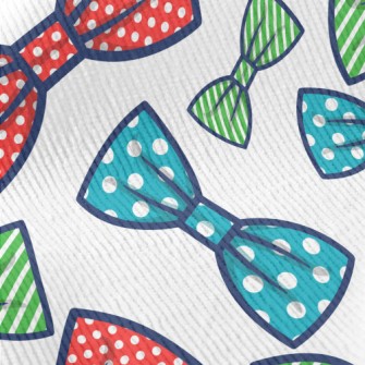 Polka Dot Stripes Bow Standard Corduroy