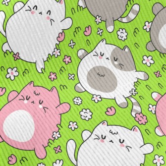 Kitten Lying On The Grass Standard Corduroy