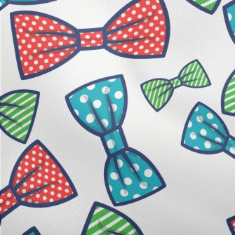 Polka Dot Stripes Bow Dobby