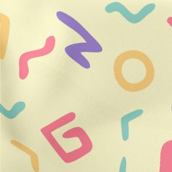 Artistic Colorful Text Stretch Ponte