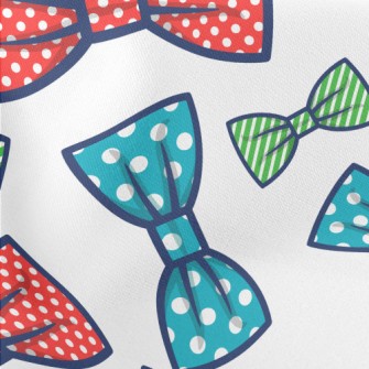 Polka Dot Stripes Bow Stretch Ponte