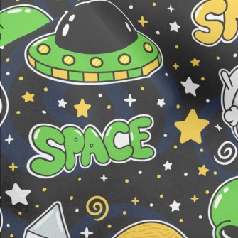 Space Rocket UFO Micro Fleece