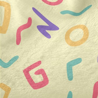 Artistic Colorful Text Minky
