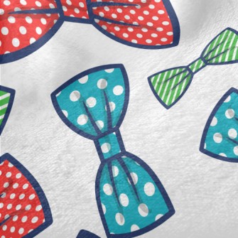 Polka Dot Stripes Bow Minky