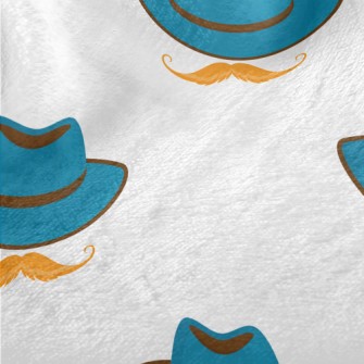 Retro Hat With Mustache Minky