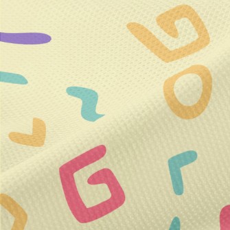 Artistic Colorful Text Piqué
