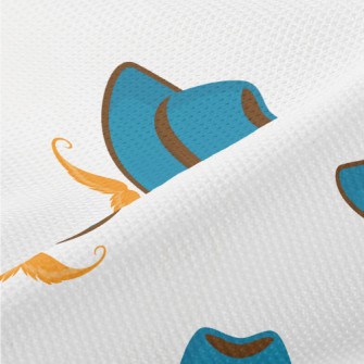 Retro Hat With Mustache Piqué