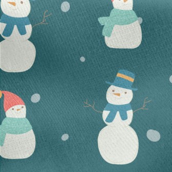 Gentleman Scarf Snowman Jersey Backed Fleece
