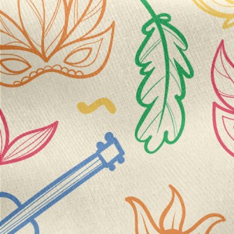 Brazilian Carnival Jersey Backed Fleece